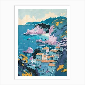 Tohoku Region Japan 1 Retro Illustration Art Print