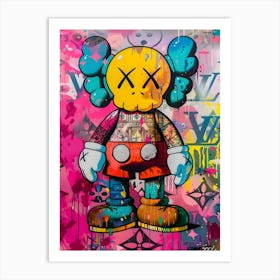 Kaws Graffiti Art Print