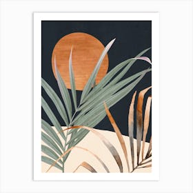 Abstract Art Tropical Leaves 120 Art Print
