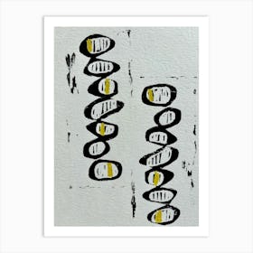 Black And Yellow Art Print