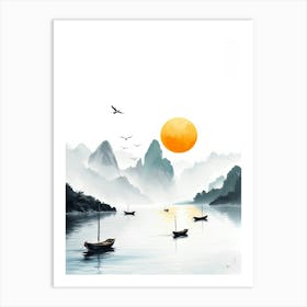 Asian Landscape Painting 7 Art Print