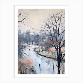 Winter City Park Painting Regents Park London 4 Art Print