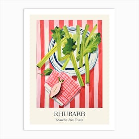 Marche Aux Fruits Rhubarb Fruit Summer Illustration 3 Art Print