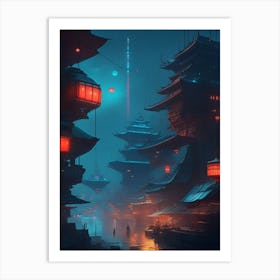 Night city Art Print