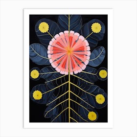 Veronica 3 Hilma Af Klint Inspired Flower Illustration Art Print