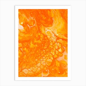 Orange Liquid Art Print