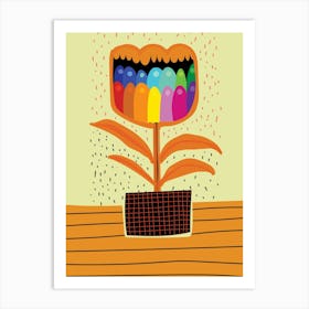 Colorful Plant Modern Art Print