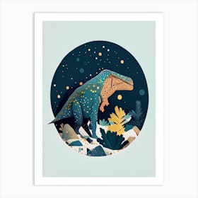 Camptosaurus Terrazzo Style Dinosaur Art Print