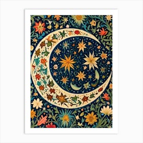 Moon And Stars 1 Art Print