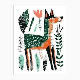 Fox In The Forest 3 Art Print