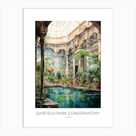 Garfield Park Conservatory 3 Chicago Watercolour Travel Poster Art Print