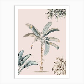 Jungle Pink Beige Art Print