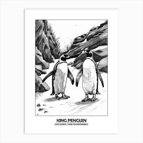 Penguin Exploring Their Environment Poster 3 Art Print