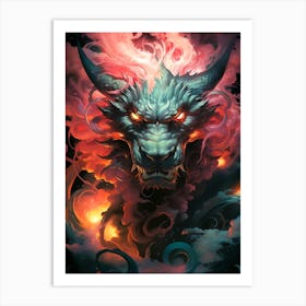 Dragon Head Art Print