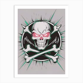 Skull And Crossbones Art Print