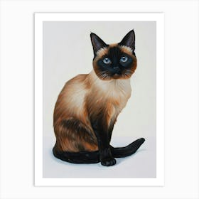 Birman Cat Painting 4 Art Print