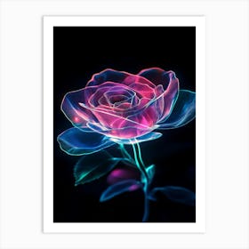 Irradiated Rose Art Print