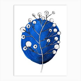 Blue Tree 1 Art Print