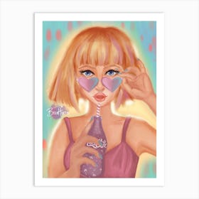 Coca Cola Girl Art Print