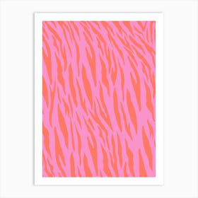 Pink and orange playful animal print Art Print