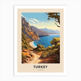 Lycian Way Turkey 2 Vintage Hiking Travel Poster Art Print