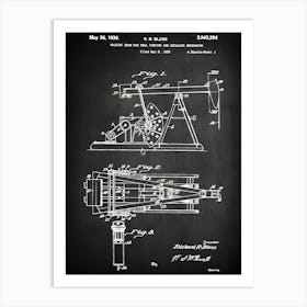 Oil Rig Decor, Oil Derrick, Oil Field Gift, Oil Pump Jack, Oil Field Decor, Oil Rig Art, Oil Rig Print,Oil Rig Blueprint,Oil Rig Gifts,Co2941 Art Print