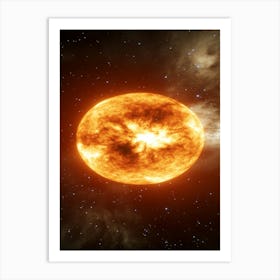 Bright Star In Space Art Print