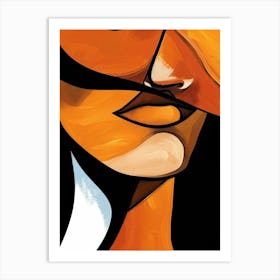 Abstract Of A Woman'S Face 17 Art Print