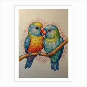 Lovebirds 6 Art Print