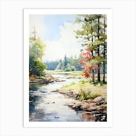 Callaway Gardens Usa Watercolour Painting Art Print