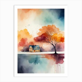 Watercolor Of A House 2 Art Print