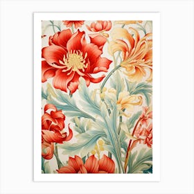 Floral Wallpaper 15 Art Print