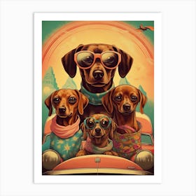 Dog Poster Kitsch 1 Art Print