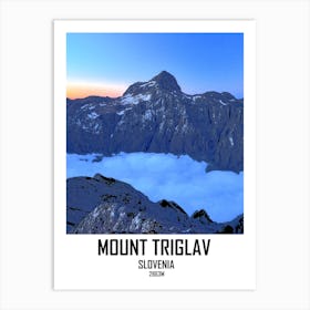 Mount Triglav, Slovenia, Mountain, Nature, Art, Wall Print Art Print