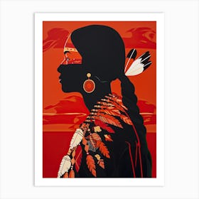 Huron Harmony; A Minimalist Study ! Native American Art Art Print