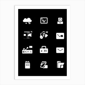 Ecommerce Icons Art Print