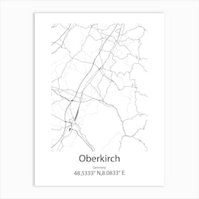 Oberkirch,Germany Minimalist Map Art Print