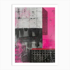 Pink And Black Art Print