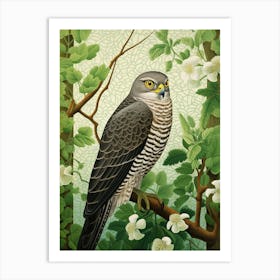 Ohara Koson Inspired Bird Painting Eurasian Sparrowhawk 3 Art Print