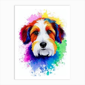 Wire Fox Terrier Rainbow Oil Painting Dog Art Print