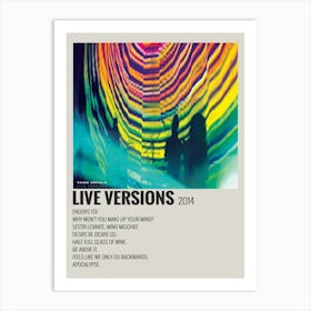 Tame Impala Live Versions 2014 Poster 1 Art Print