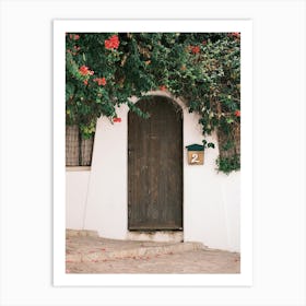 Wooden Door in an Street of Eivissa // Ibiza Travel Photography Art Print