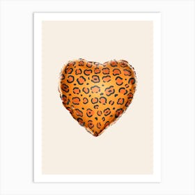 Leopard Heart Balloon Poster Art Print