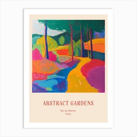 Colourful Gardens Bois Des Moutiers France 1 Red Poster Art Print