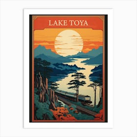 Lake Toya, Japan Vintage Travel Art 2 Poster Art Print