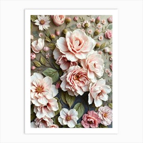 Pink Roses 3 Art Print