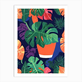 Seamless Tropical Pattern Art Print