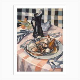 Mussel Strips Still Life Painting Art Print