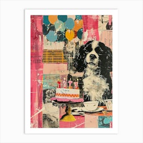 Dog Birthday Party Collage 3 Art Print
