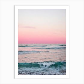 Gulf Shores Beach, Alabama Pink Photography 2 Art Print